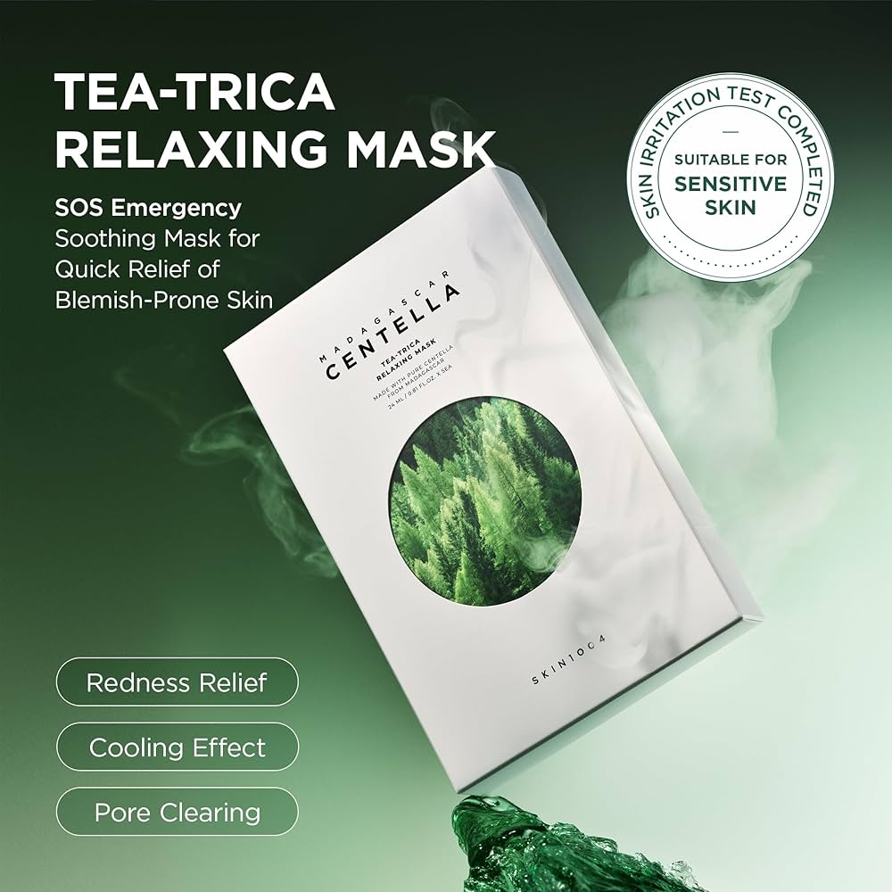 SKIN1004 Madagascar Centella Teatrica Relaxing Mask 5 uds