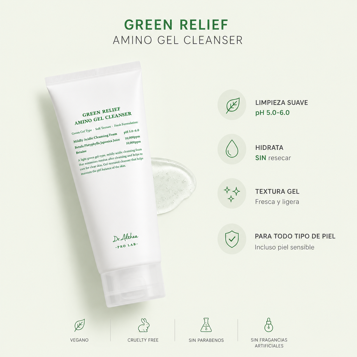 Dr. Althea Green Relief Amino Gel Cleanser 150ml
