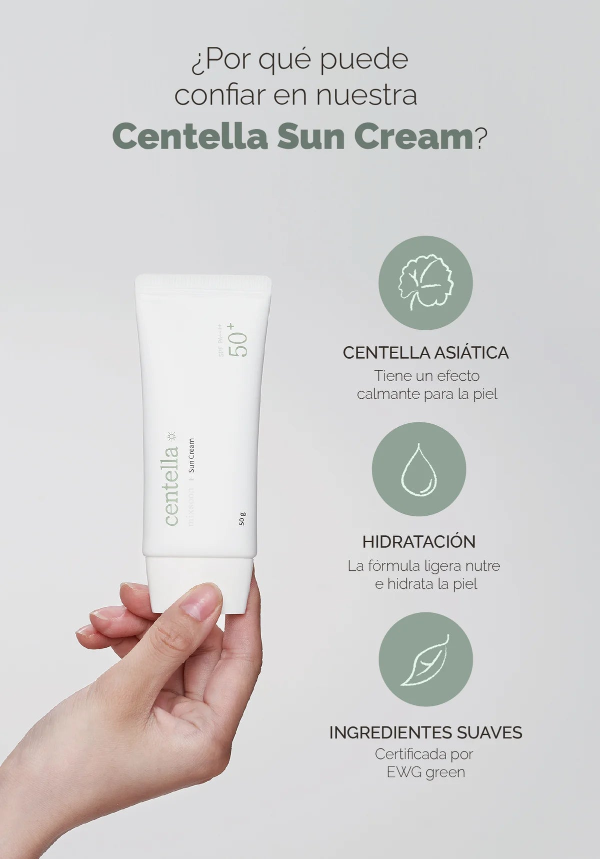 Mixsoon Centella Sun Cream SPF50+ 50g