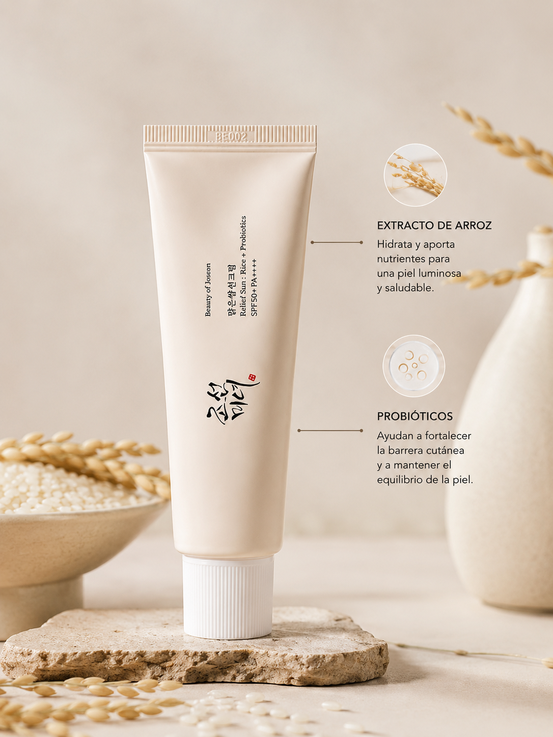 Relief Sun Rice + Probiotics SPF50+ 50ml