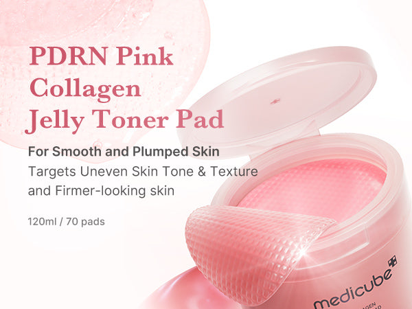 MEDICUBE PDRN Pink Collagen Toning Gel Toner Pad 70 uds